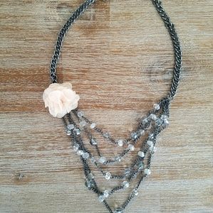 Handmade Fabric Floral Necklace